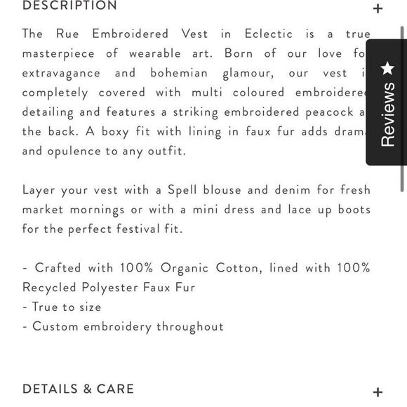 NWT Spell Rue Vest - Picture 3 of 9